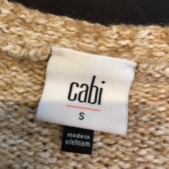 Cabi Tilt tan gray color block v neck snap front cardigan size Small #3886 - Picture 8 of 15